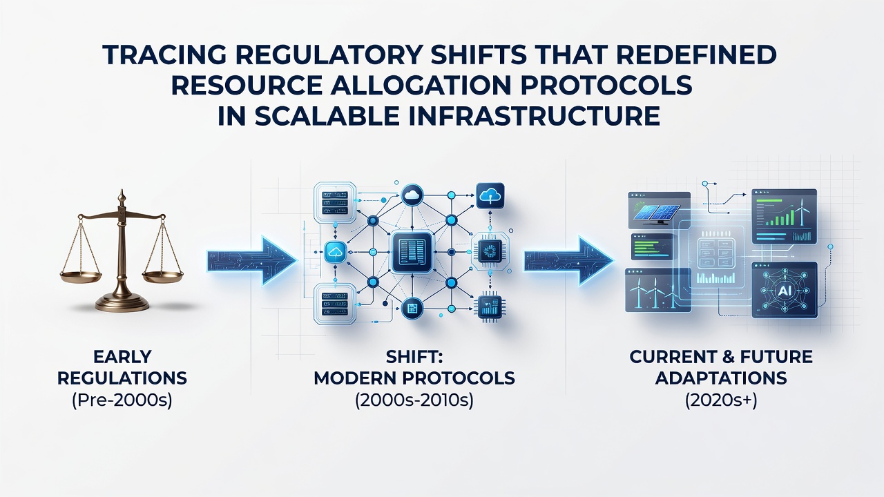 Visual overview of regulatory timelines affecting scalable infrastructure resource protocols